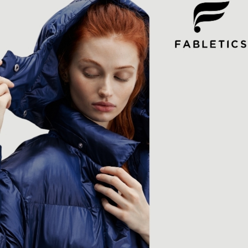 Fabletics Adeline Shine Oversize Long Puffer Deep Cobalt Blue NWT XS - Picture 9 of 14